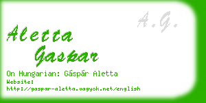 aletta gaspar business card