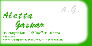 aletta gaspar business card